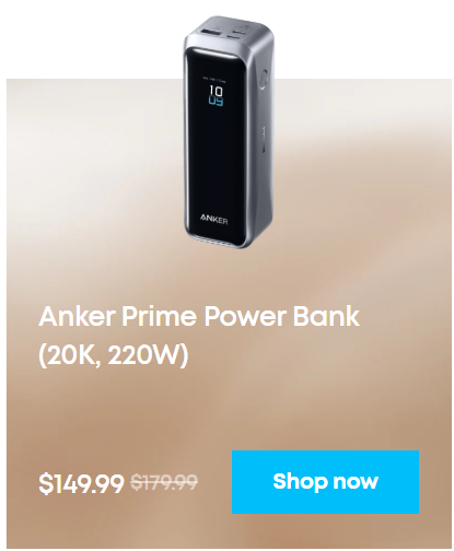 Anker Prime Power Bank (25K, 220W)